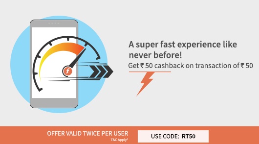 India Desire : Freecharge RT50 Promo: Get Rs 50 Cashback On Rs 50 Recharge Or Bill Payment [Account Specific]